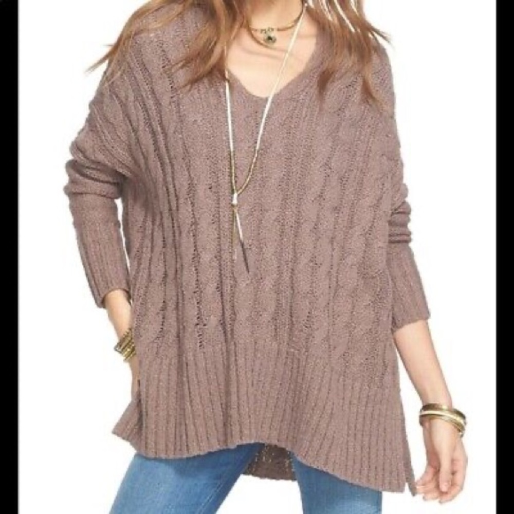 Free People Cable Knit Sweater